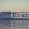 Exterior of the Kennedy Center on the Potomac River, Washington, D.C., undated. (Photo by Hulton Archive/Getty Images)