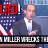 BIDEN WAS BRAIN DEAD: Stephen Miller SLAMS Media for Lying to Americans for 4 years!