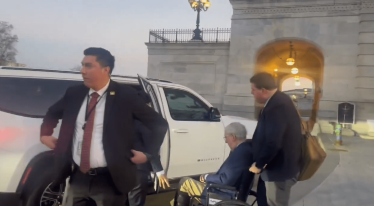 Politics: Mitch Mcconnell Spotted In Wheelchair After Fall