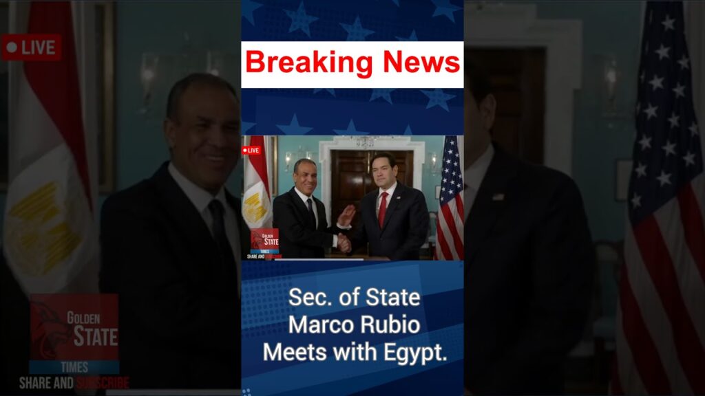 Secretary of State Marco Rubio Meets with Egypt at State Department!  #breaking