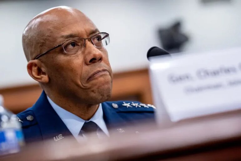 WASHINGTON, DC - APRIL 17: Chairman of the Joint Chiefs of Staff General Charles Q. Brown, Jr., appears at a House Appropriations Committee hearing on Capitol Hill on April 17, 2024 in Washington, DC. Brown is on Capitol Hill to present the 2025 budget request for the Defense Department.(Photo by Andrew Harnik/Getty Images)