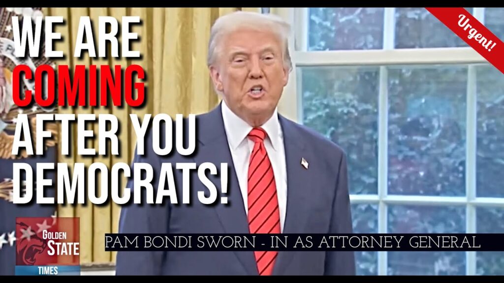 WE ARE COMING AFTER YOU: Trump Sends CHILLING Warning to Democrats at Pam Bondi's Swearing in!