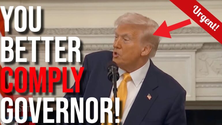 YOU BETTER COMPLY! Trump EXPLODES on Democrat Governor at Heated White House Event!