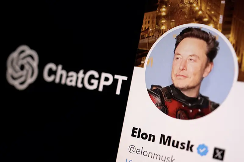 Elon Musk profile picture and ChatGPT logo are seen in this illustration taken, June 11, 2024. REUTERS/Dado Ruvic/Illustration/File Photo