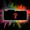 A mysterious silhouette of a graphics card with a question mark in the center.