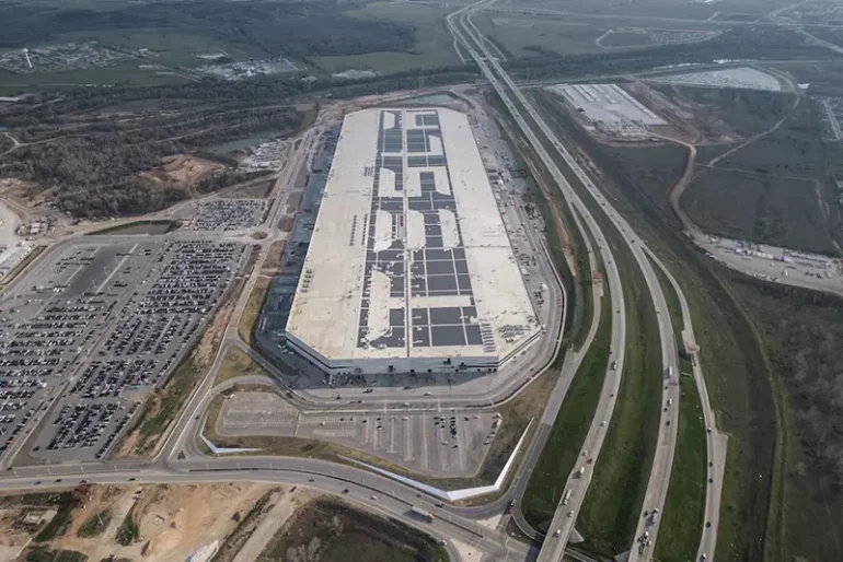 A general view of the Tesla gigafactory in Austin, Texas, U.S., February 28, 2023. REUTERS/Go Nakamura/File Photo