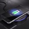 Wireless charging of smartphone - 3d render