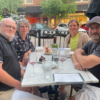 The author (background left), her husband Joel (foreground left), her daughter, Elizabeth, and her partner, Josh, celebrating a birthday in Wauwatosa, Wisconsin.