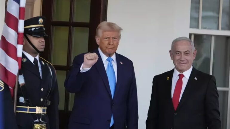 President Trump Greets the Prime Minister of the State of Israel