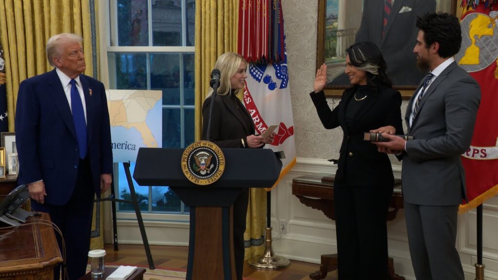 President Trump Participates in a Swearing In Ceremony for the Director of National Intelligence