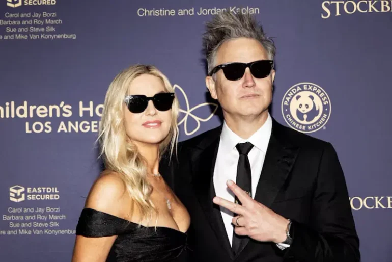 Skye Hoppus and Mark Hoppus attend the 2022 Children's Hospital Los Angeles (CHLA) Gala at the Barker Hangar in Santa Monica, California, U.S., October 8, 2022. REUTERS/Aude Guerrucci/File Photo