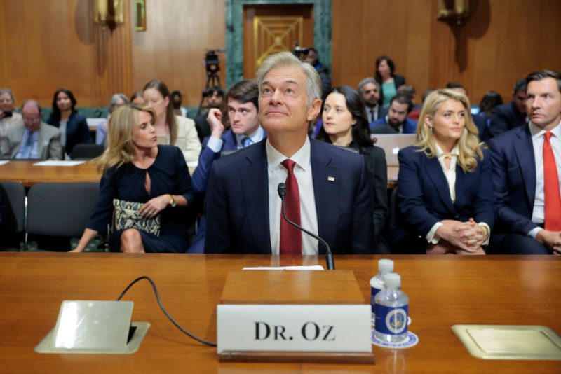 WASHINGTON, DC - MARCH 14: Dr. Mehmet Oz arrives for his confirmation hearing with the Senate Finance Committee in the Dirksen Senate Office Building on March 14, 2025 in Washington, DC. Oz is U.S. President Donald Trump’s nominee to be administrator of the Centers for Medicare and Medicaid Services. (Photo by Anna Moneymaker/Getty Images)