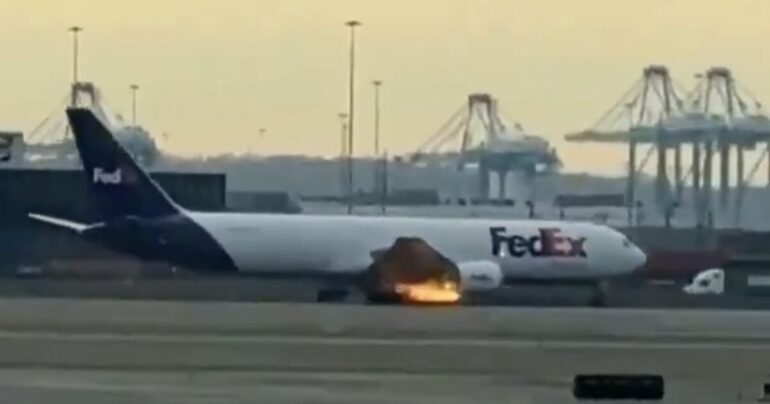 Engine Fire Forces FedEx Plane To Make Emergency Landing * 100PercentFedUp.com * by Danielle