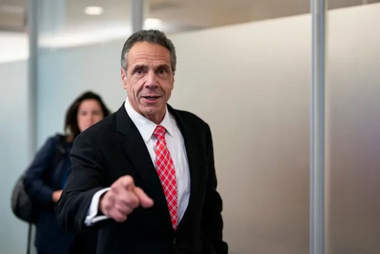 WASHINGTON, DC - JUNE 11: Former Gov. Andrew Cuomo (D-NY) departs following a closed-door interview with the House Oversight and Accountability Subcommittee on Coronavirus Pandemic on Capitol Hill, on June 11, 2024 in Washington, DC. Cuomo is being questioned about New York's response to the COVID-19 outbreak and its handling of positive nursing home patients. (Photo by Al Drago/Getty Images)