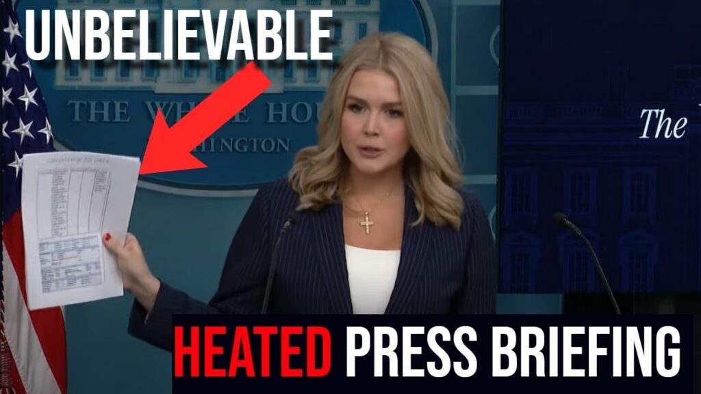 HEATED: Karoline Leavitt Clashes with Reporters Over Tariffs and Deporting Hamas Sympathizers