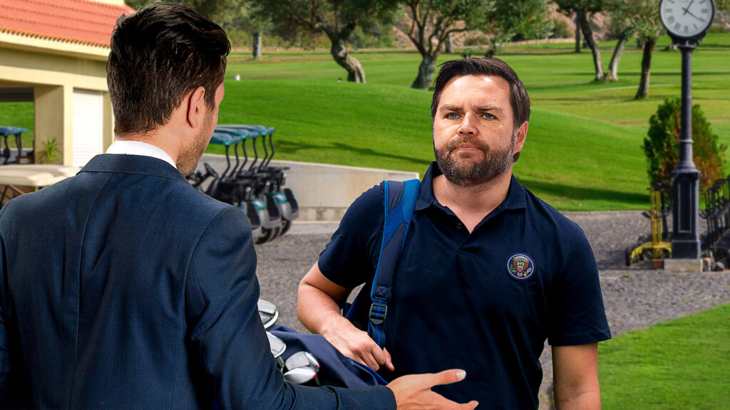 Satire news: jd vance reminded caddies not allowed in clubhouse