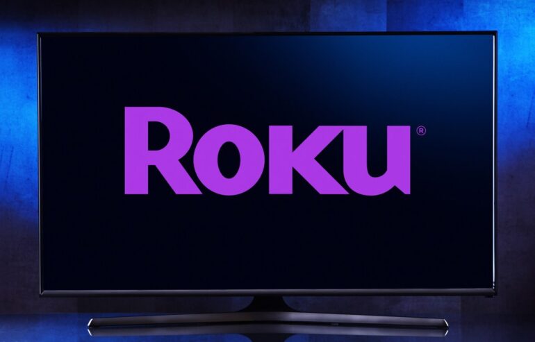 roku logo on tv