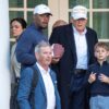 Barkley at the White House with Trump and his grandson Theodore Kushner.