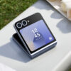 Samsung Galaxy Z Flip 6 folded on a table