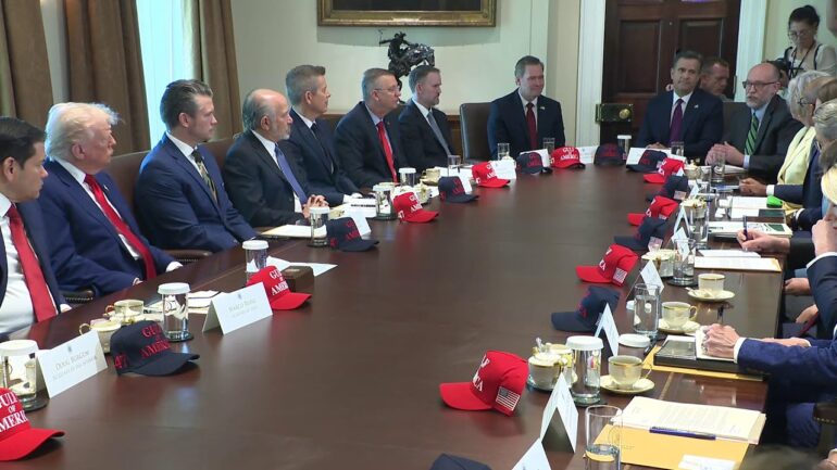 President Trump Participates in a Cabinet Meeting, Apr. 30, 2025
