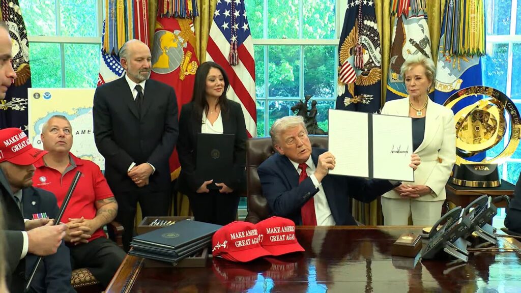 President Trump Signs Executive Orders in the Oval Office, Apr. 23, 2025