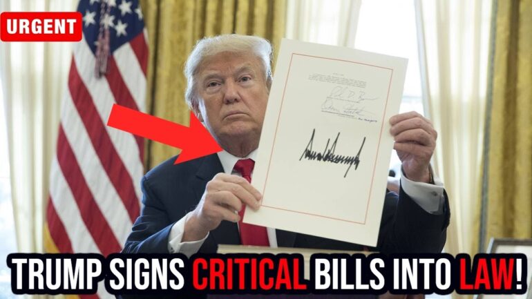 BREAKING: President Trump URGENTLY Signs Bills into Law Saving Money for Americans!