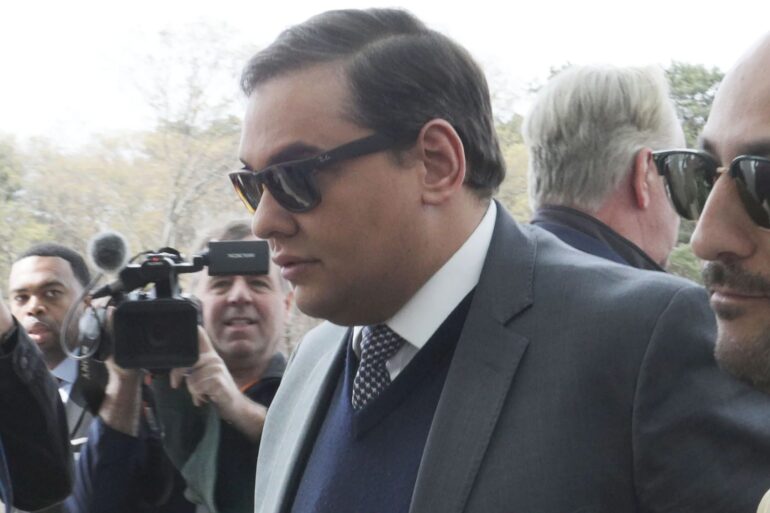 Politics: george santos should keep his head up — nearly