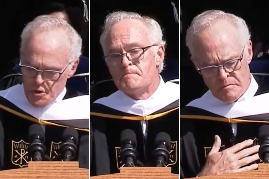 Politics: pelley's anti trump commencement speech was a public spectacle filled