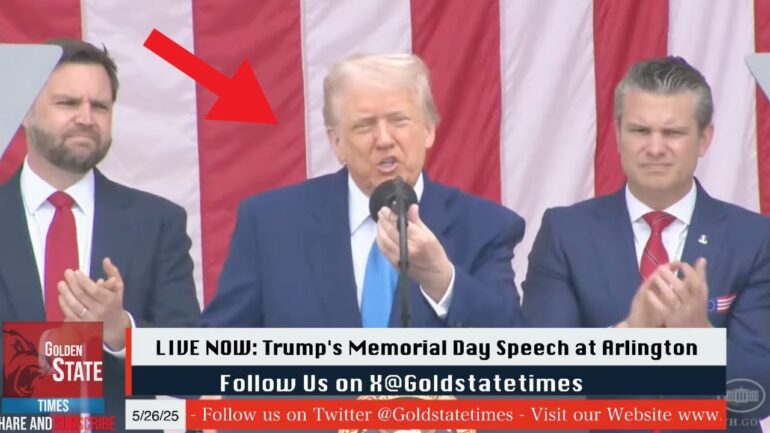 You Will NOT Believe What Trump just Said at his Memorial Day Speech at Arlington!