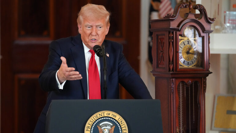 Satire news: trump revokes pbs funding after antique grandfather clock