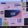 Apple iOS 18 on a screen at WWDC 2024