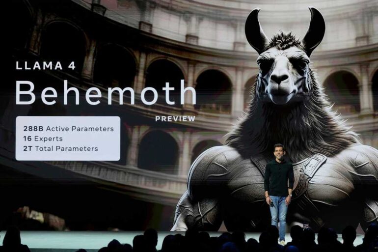 Meta Chief Product Officer Chris Cox speaks about Behemoth at LlamaCon 2025 last month.