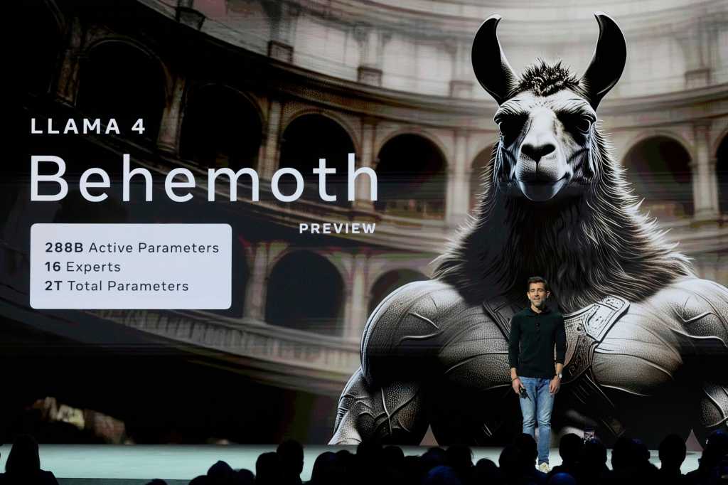 Meta Chief Product Officer Chris Cox speaks about Behemoth at LlamaCon 2025 last month.