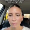 “You know when someone texts you right after you get home from hanging out with them and they say like, ‘I had a great time, so nice to see you’? What a gift from God,” celebrated TikTok user @carlabezanson (above).