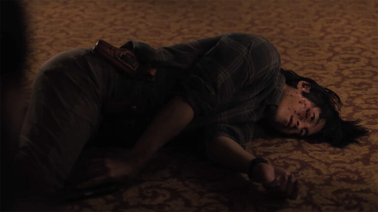 Jesse lying dead on the floor in The Last of Us season 2 episode 7