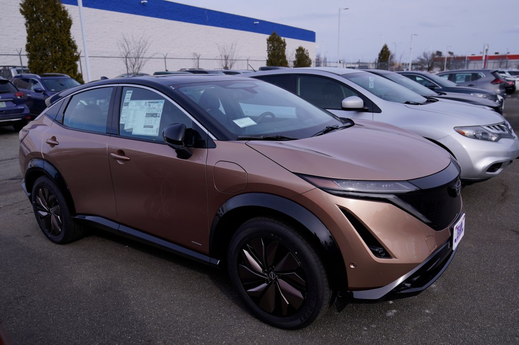 Electric cars on display