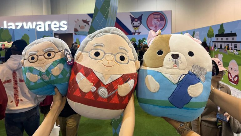 Stock market: berkshire meeting 'bazaar' features buffett squishmallows, 60th anniversary