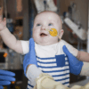 This photo provided by the Children's Hospital of Philadelphia shows KJ Muldoon after a follow-up dose of an experimental gene editing treatment at the hospital in April 2025.