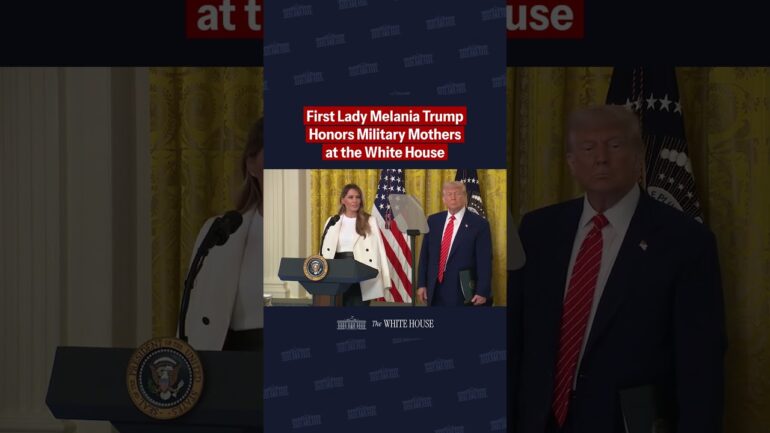 First Lady Melania Trump delivered remarks honoring military mothers at the White House ❤️