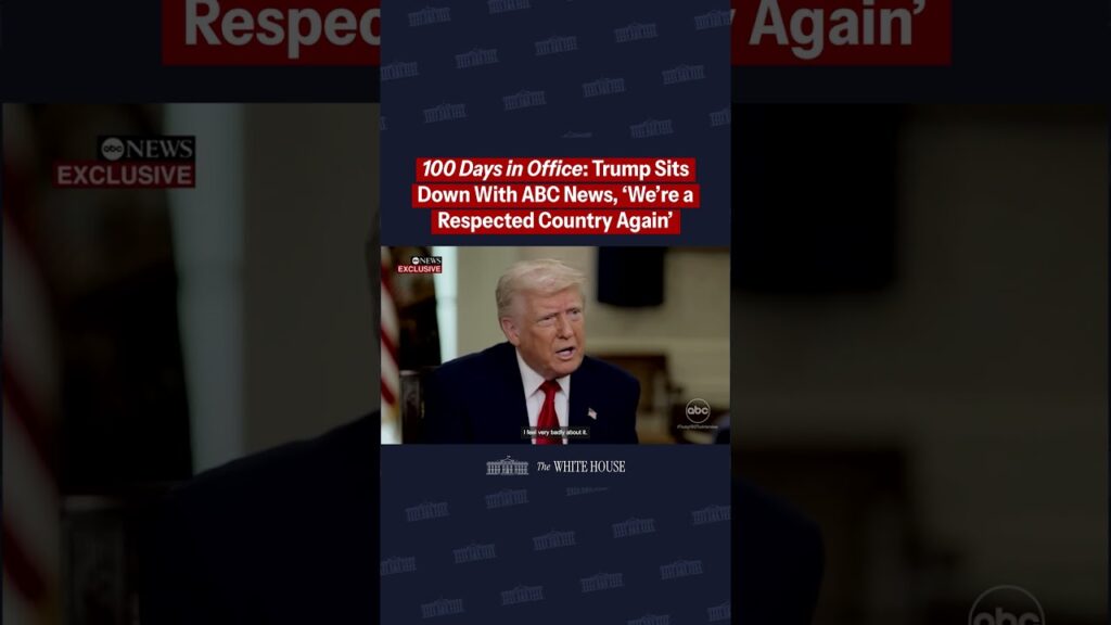 ICYMI: On the 100th day, Trump sits down with ABC News, 'We're a respected country again.' 🔥