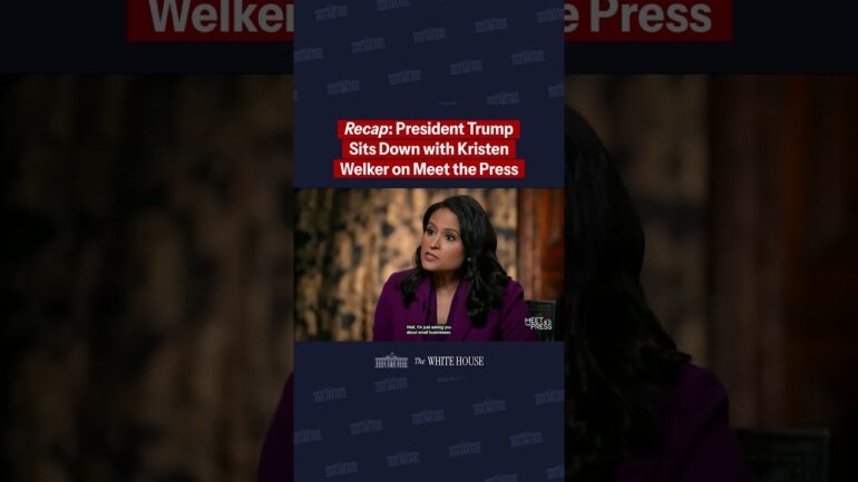 📺 ICYMI: President Trump sits down with Kristen Welker on Meet the Press