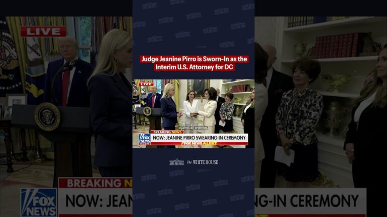 Judge Jeanine Pirro is officially sworn in as the Interim U.S. Attorney for DC.