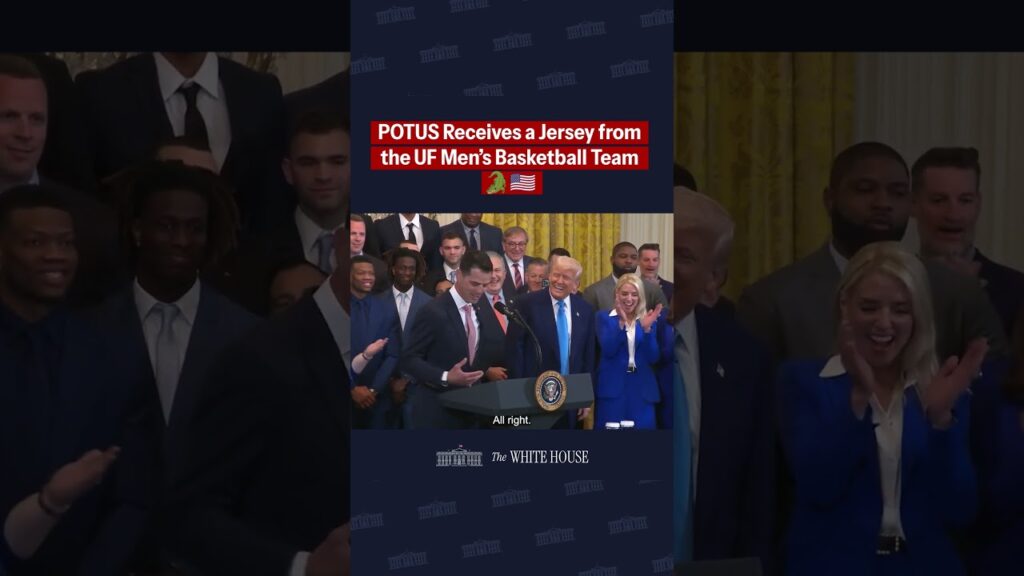 POTUS Receives a Jersey from the UF Men’s Basketball Team🐊🇺🇸
