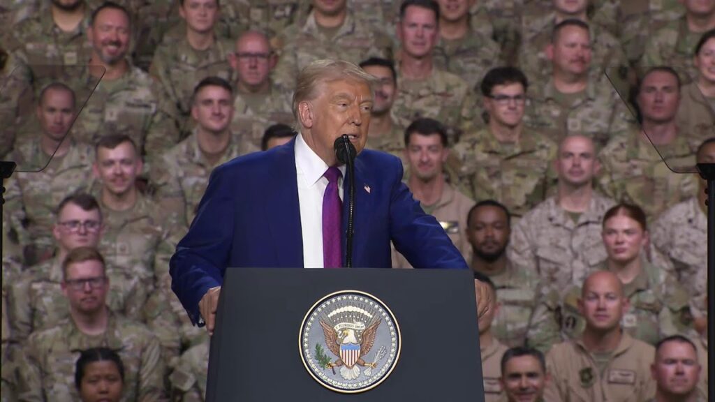 President Trump Delivers Remarks to Troops at Al Udeid Air Base, May 15, 2025