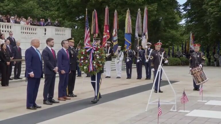 President Trump Participates in a Memorial Day Tribute at Arlington National Cemetery