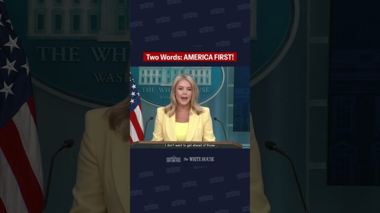 PressSec: "I can summarize POTUS' foreign policy agenda with two words: America First."