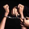 Handling handcuffs and unlocking with a key