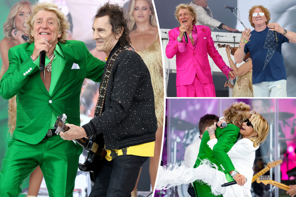 Gossip & rumors: rod stewart brings out ronnie wood for