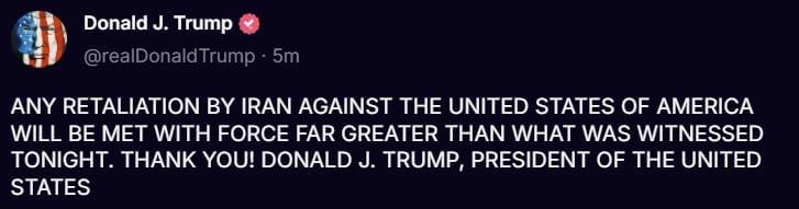Any Retaliation Will Be Met With Force FAR Greater * 100PercentFedUp.com * by Noah
