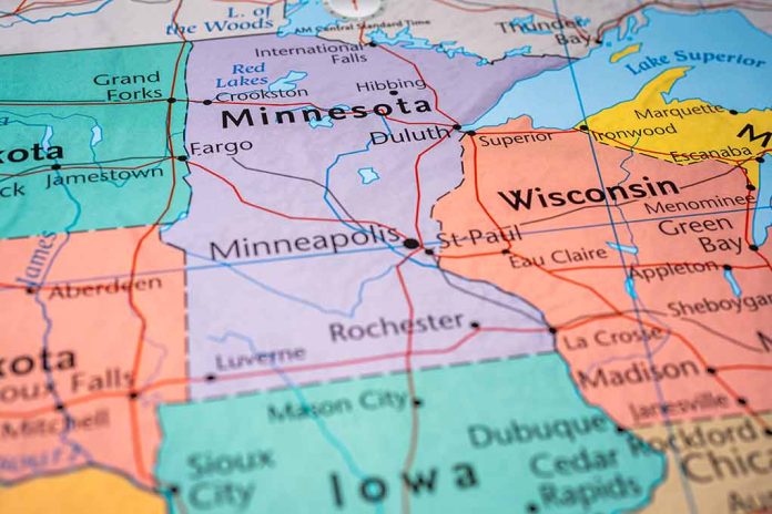 Map highlighting Minnesota